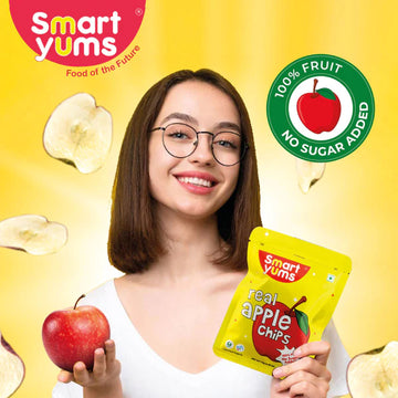 Why are Smart Yums Dried Apple Chips a healthy snacking option?